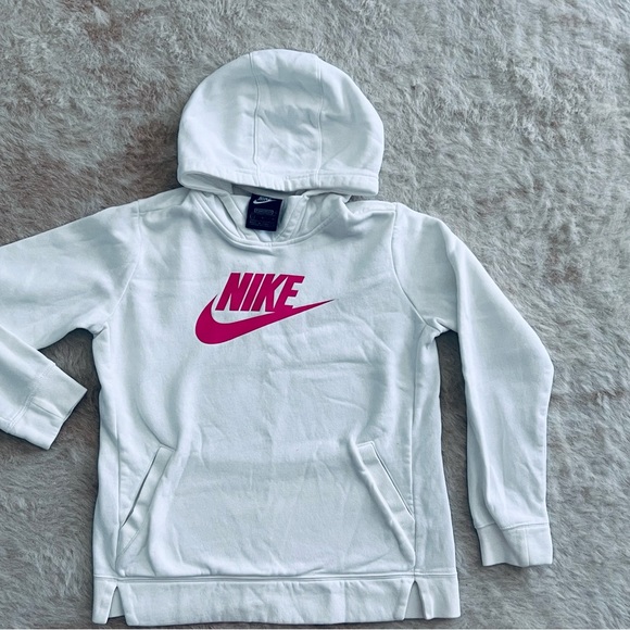 Nike Other - YOUTH GIRLS XL white Nike with hot pink logo ! Like new